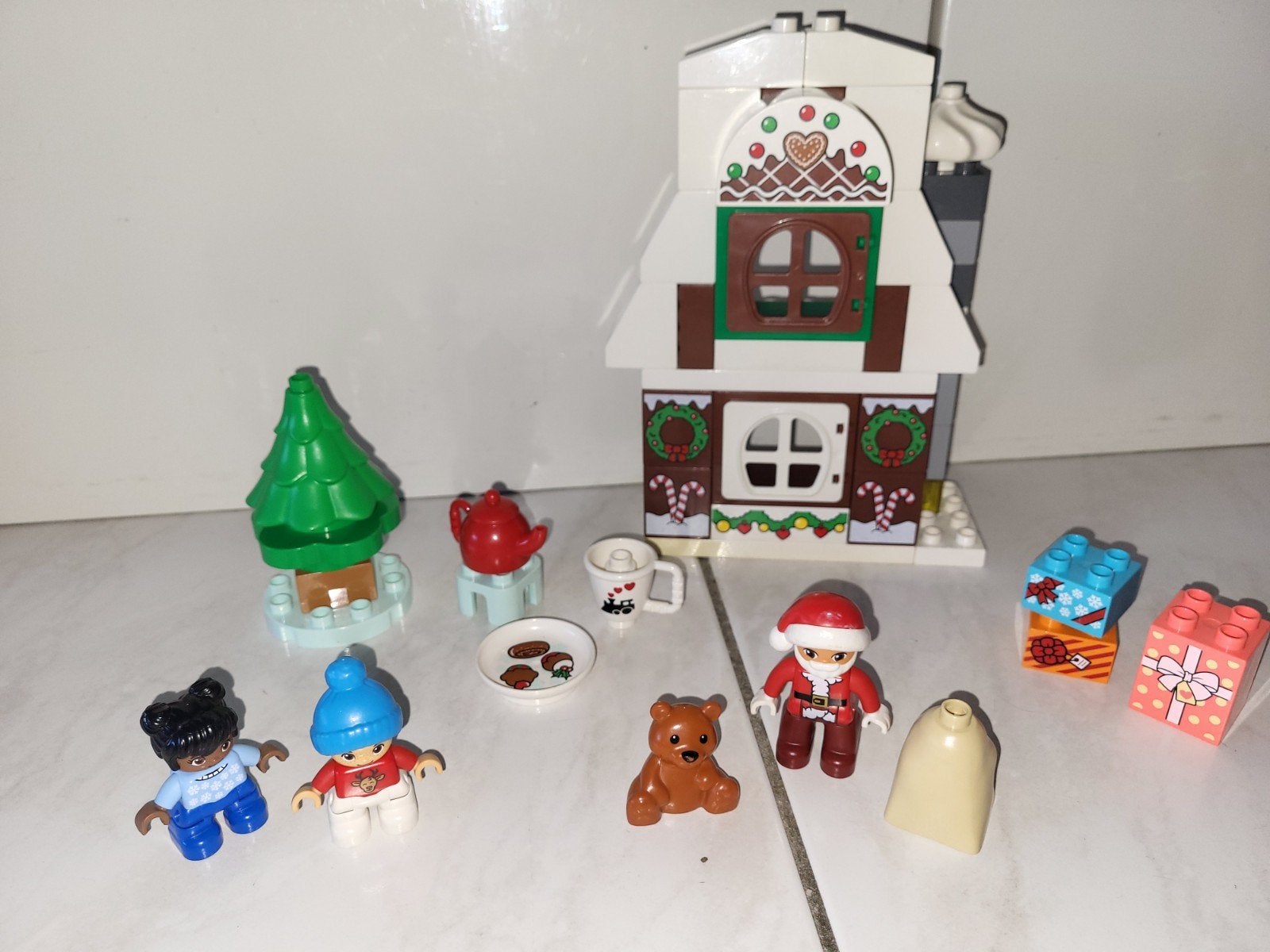Duplo kerst set met peperkoek huis, Gebruikt, Ophalen of Verzenden, Duplo, Duplo