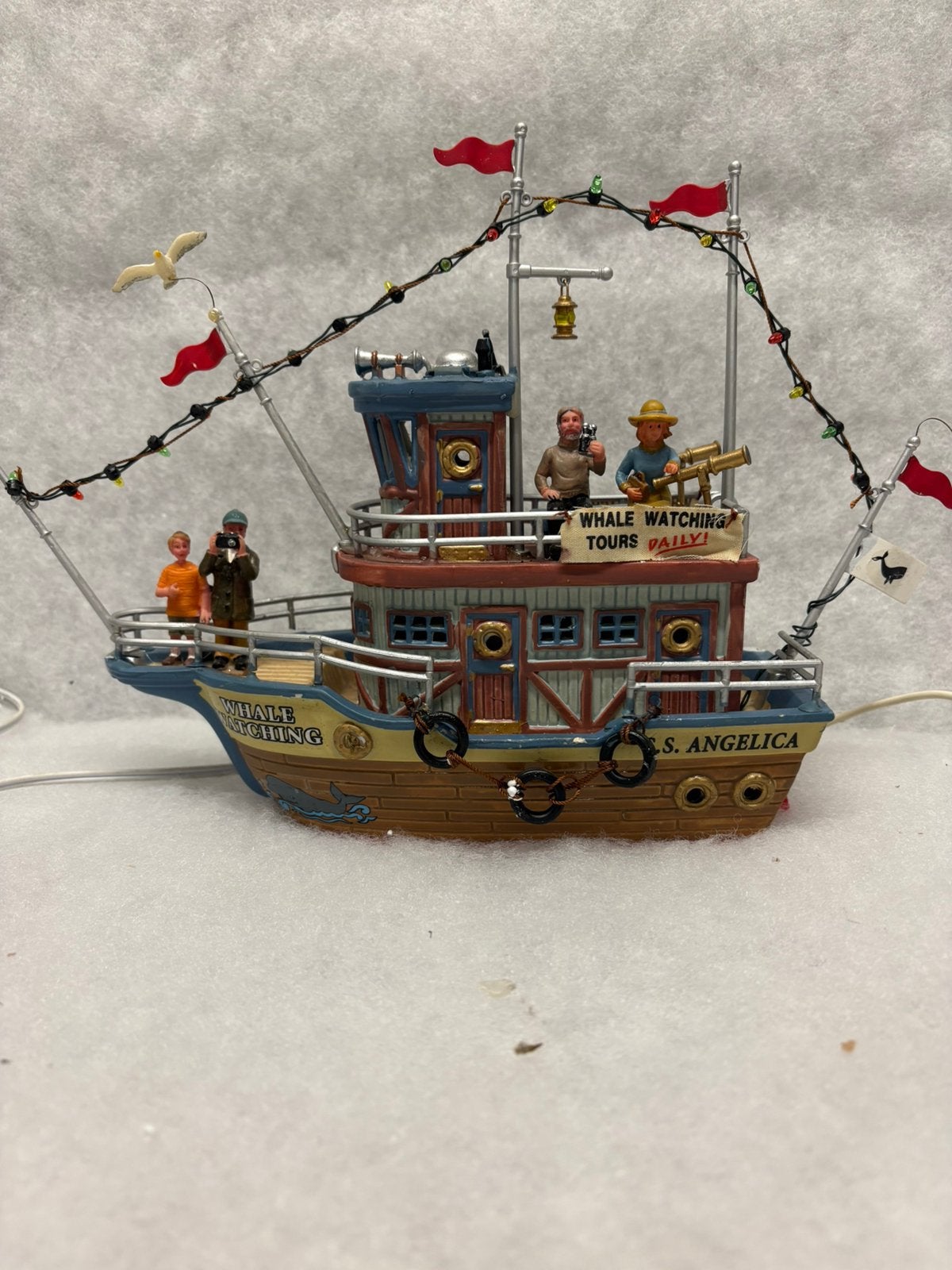 Lemax Whale Watching Boat- retired, Diversen, L, Zo goed als nieuw, L, L