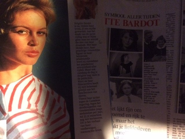 artikel over Brigitte Bardot uit de flair, Ophalen of Verzenden, Gebruikt, Boek, Tijdschrift of Artikel