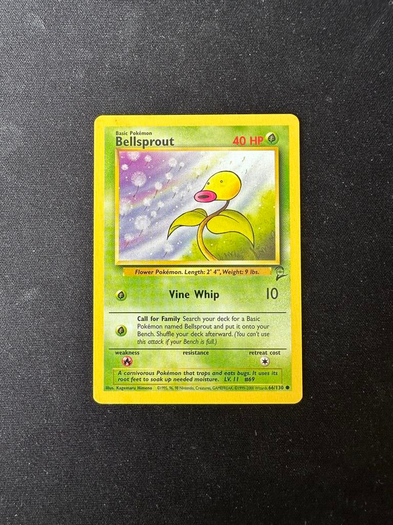 Bellsprout Base Set 2 Pokémon Kaart NM, Ophalen of Verzenden, Zo goed als nieuw, Losse kaart