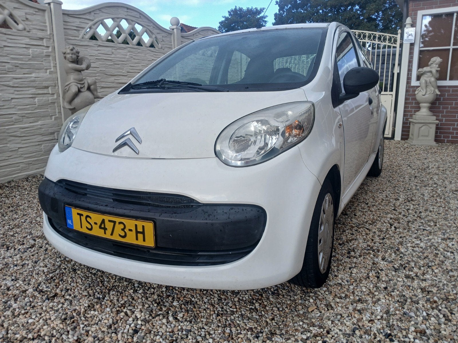 Citroën C1 1.0 5-DRS 2008 Wit 5 deurs apk 14-10-2026, Auto's, Voorwielaandrijving, Stof, Zwart, C1