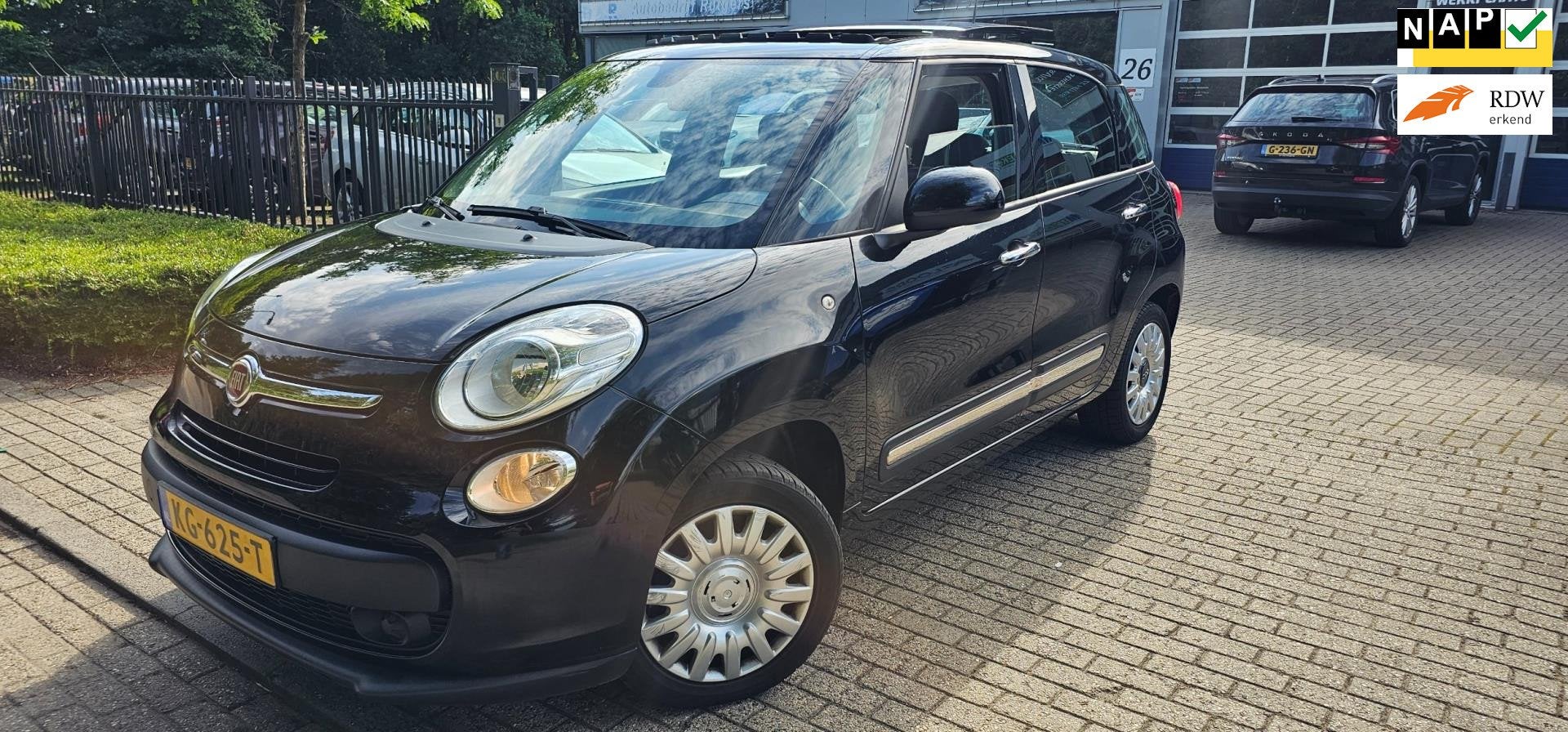 Fiat 500 L 0.9 TwinAir PopStar, Auto's, Fiat, Gebruikt, Zwart, Bedrijf, Handgeschakeld