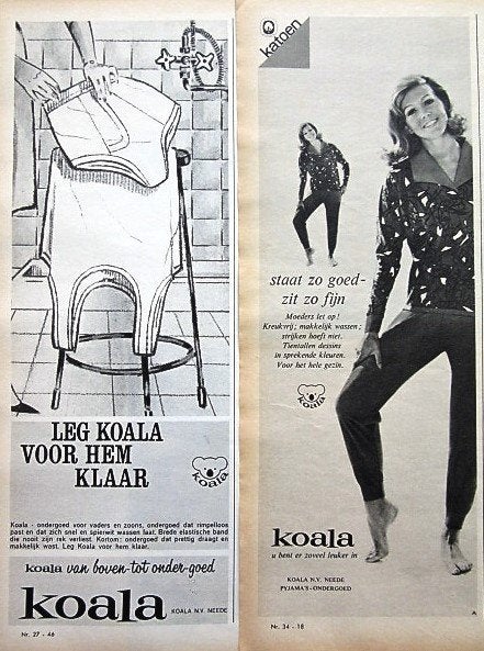 50+ vintage reclames kleding mode 54-71 fashion ondergoed, Ophalen of Verzenden, Gebruikt