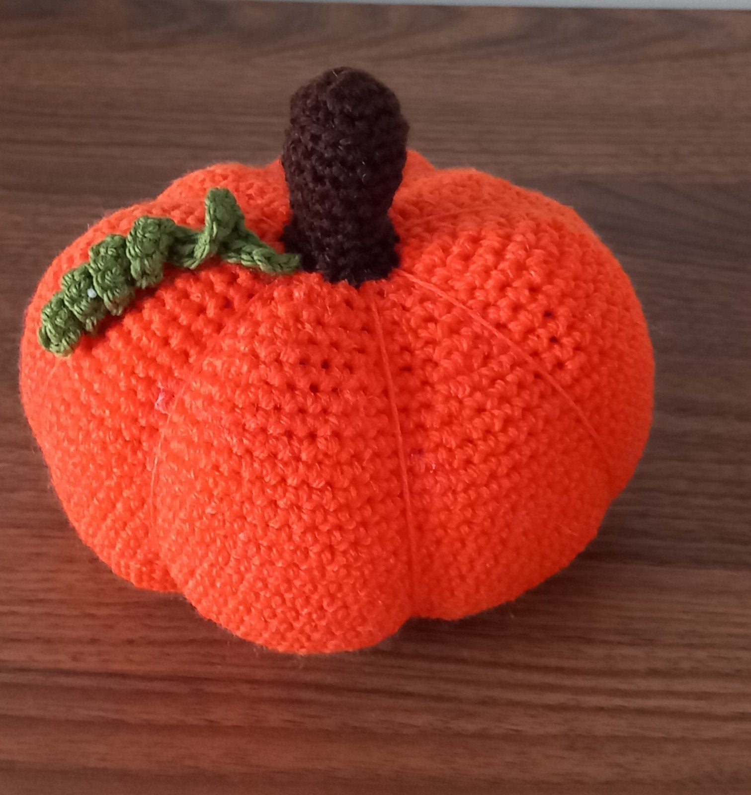 Gehaakte pompoen - Herfstdecoratie, Oranje, Textiel, Ophalen of Verzenden, Zo goed als nieuw