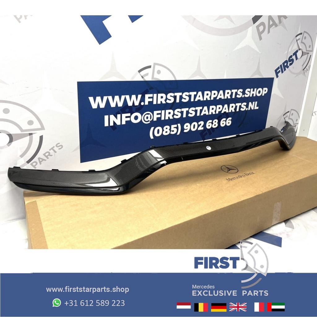 A2058851874 W205 C63 AMG CARBON SPOILER BUMPER LIP C KLASSE, Gebruikt, -, Voor, Ophalen of Verzenden
