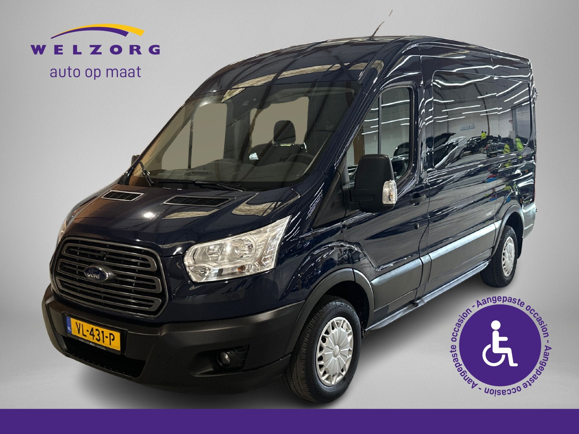 Ford Transit 290 2.2 TDCI L2H2 Trend Direct leverbaar! Rolst, Voorwielaandrijving, Gebruikt, 4 cilinders, Blauw