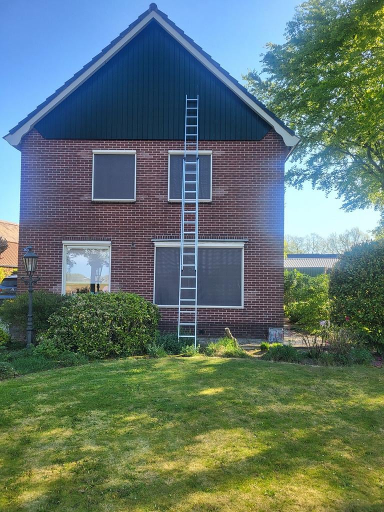 Te koop lange ladder 9.5 meter hoog. 2x 18 sports, Doe-het-zelf en Verbouw, Steigers, Ophalen, Overige typen, 5 meter of hoger