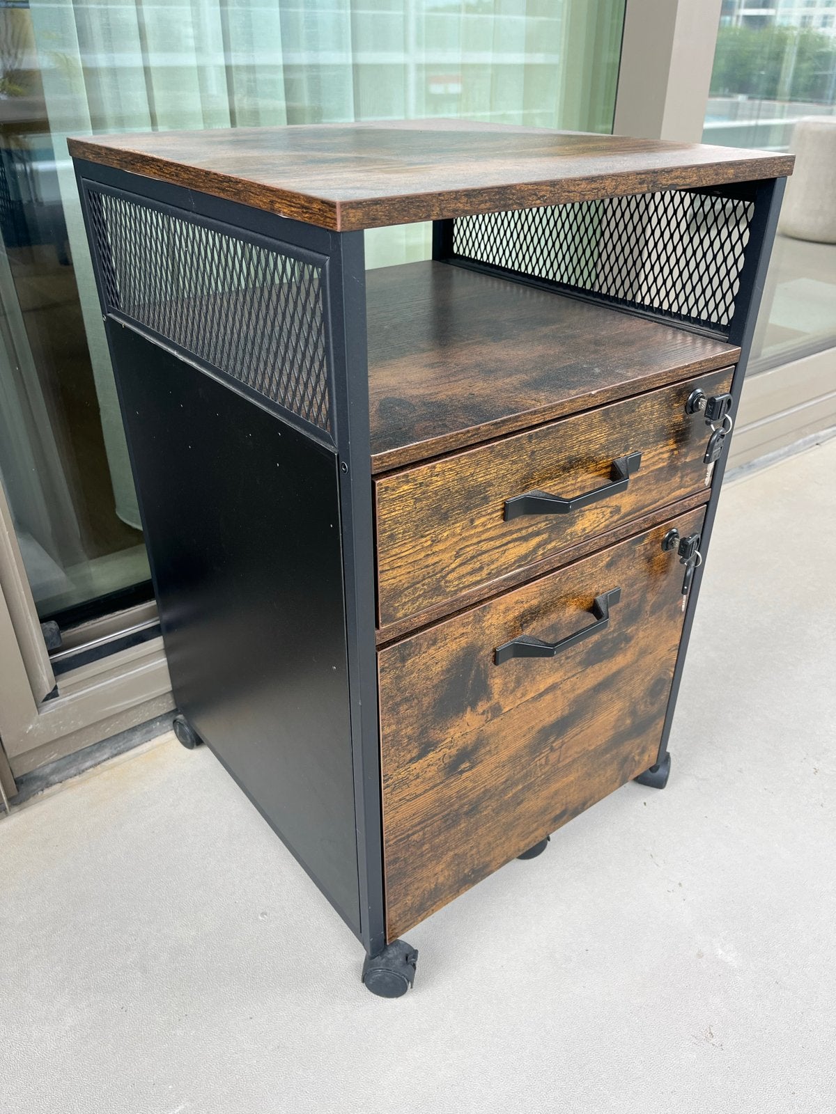 VASAGLE office cabinet, Huis en Inrichting, Bureaus, Ophalen, Zo goed als nieuw