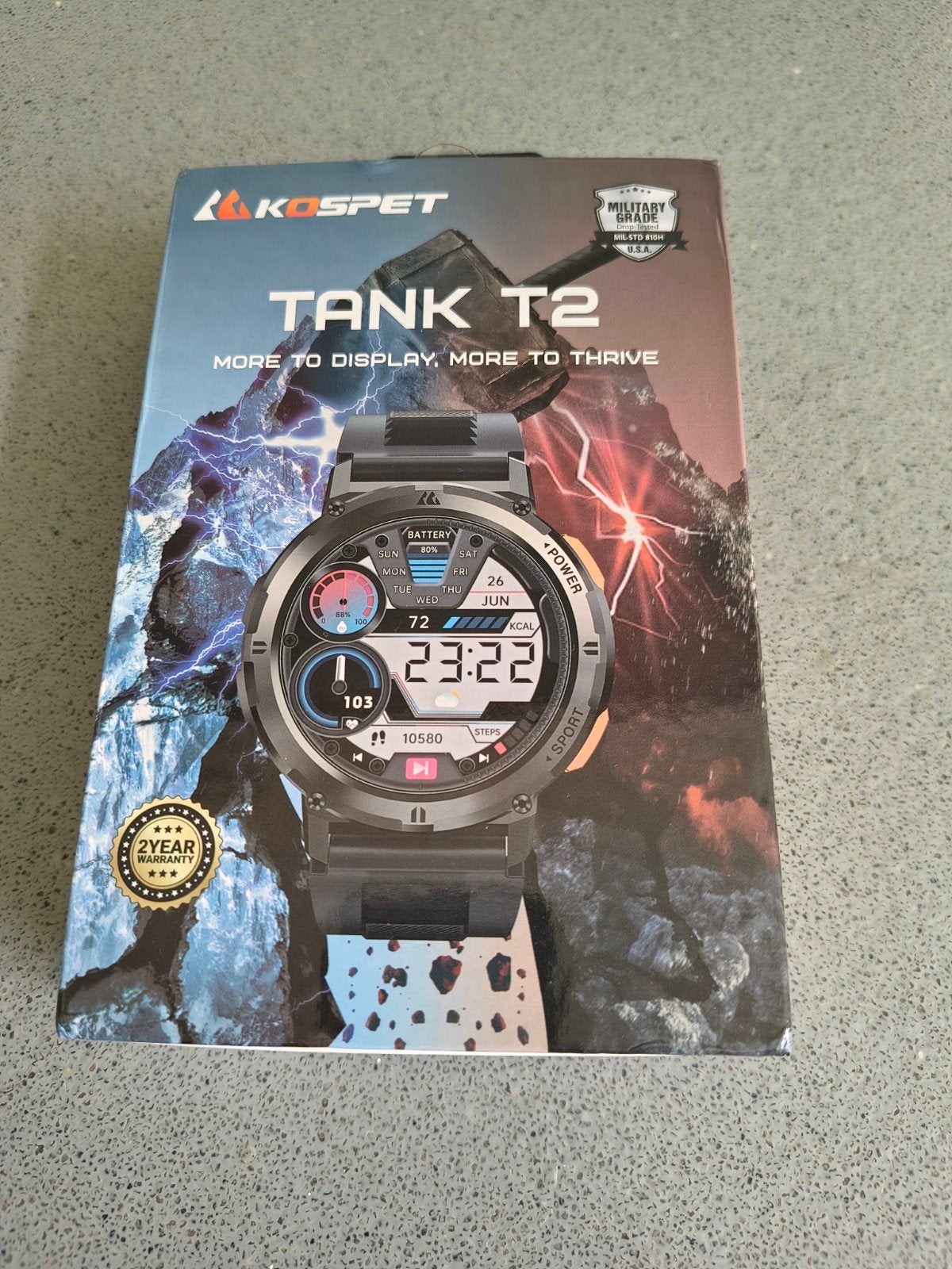KOSPET TANK T2 Smartwatch, KOSPET, Ophalen of Verzenden, Zo goed als nieuw, Waterdicht
