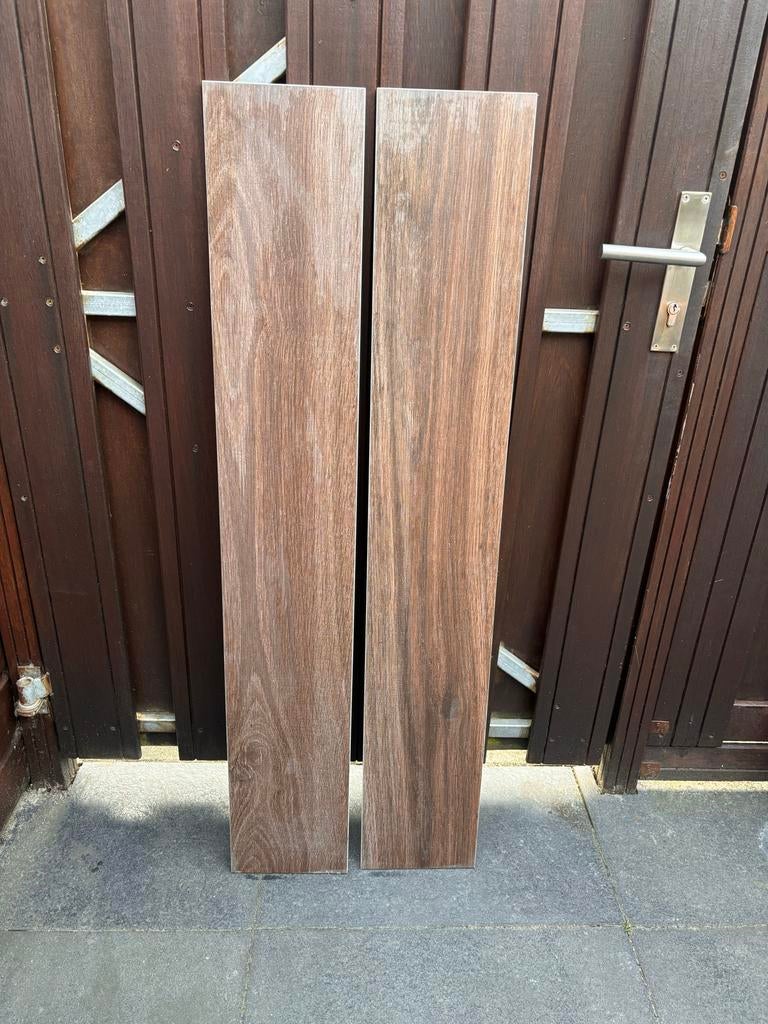 10 Villeroy&Boch vloertegels, bruin houtnerf, 1.2x0.2m, Ophalen, 60 cm of meer, Keramiek, Nieuw