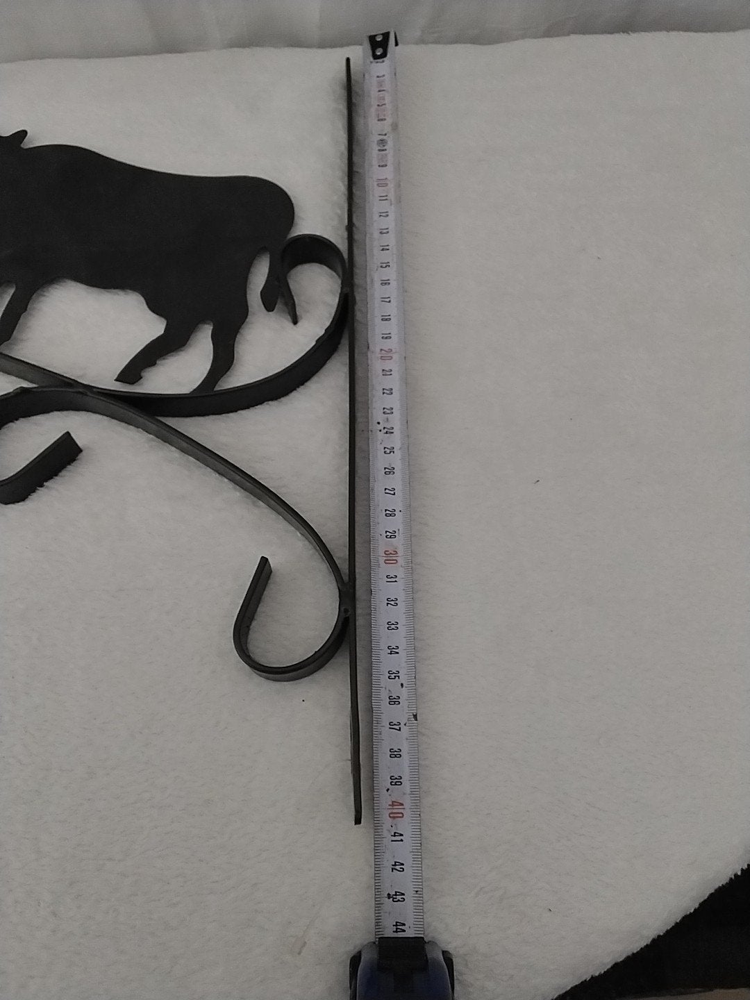 Metalen wanddecoratie koe - Zwart, Ophalen of Verzenden, Landelijk, Metaal, Gebruikt