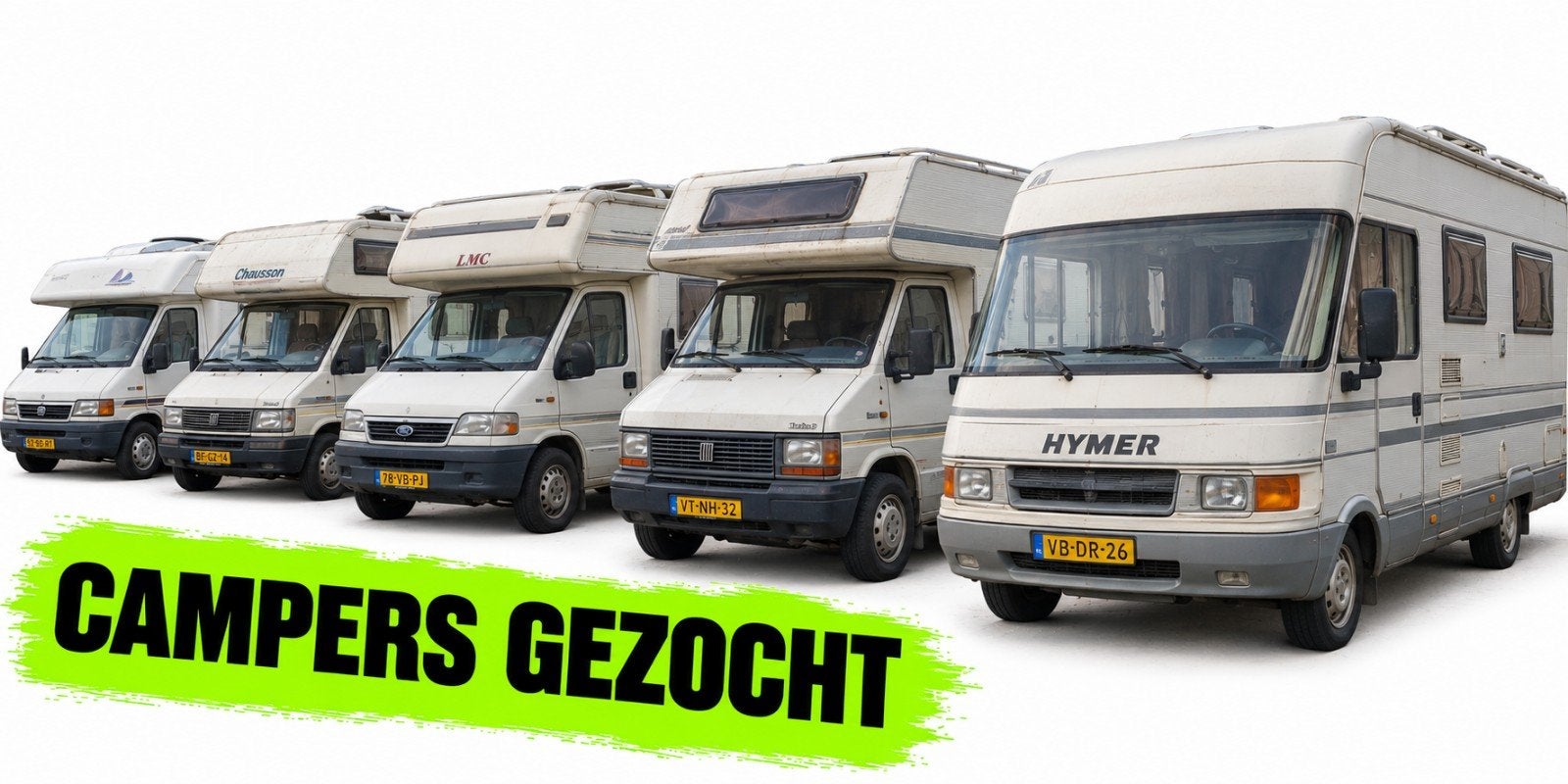 CAMPERS GEZOCHT tot 10.000 euro ook met gebreken / geen APK, Bedrijf