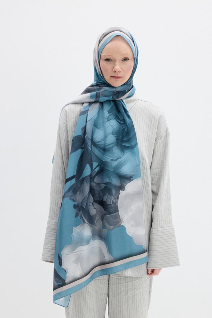 Lotus Soft Collection Premium Sjaal - Bloemenprint, Ophalen of Verzenden, Nieuw, Sjaal