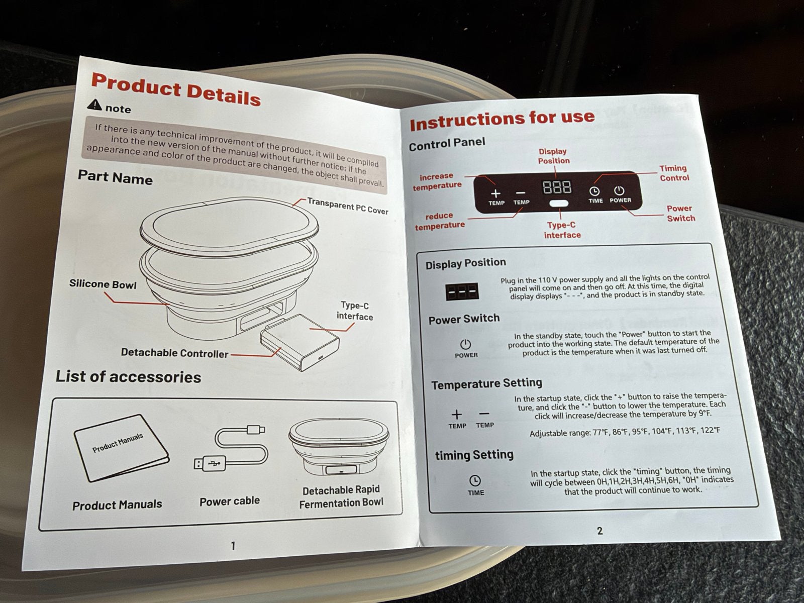 Detachable Rapid Fermentation Bowl, Huis en Inrichting, Beige, Overige typen, Kunststof, Ophalen of Verzenden