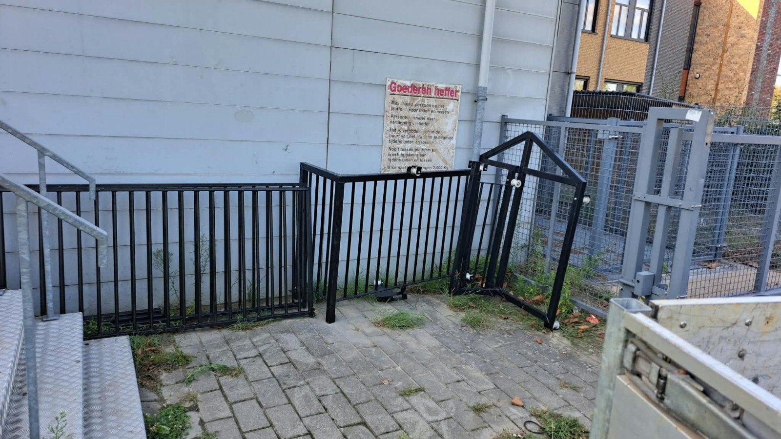 Zwart Spijlenhekwerk met Poort - Gebruikt, Ophalen, Met poort, Gebruikt, Spijlenhekwerk