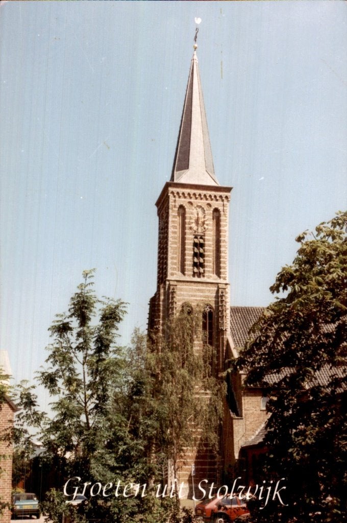 Stolwijk - Kerk - Toren met spits, Ophalen of Verzenden, 1980 tot heden, Gelopen, Zuid-Holland