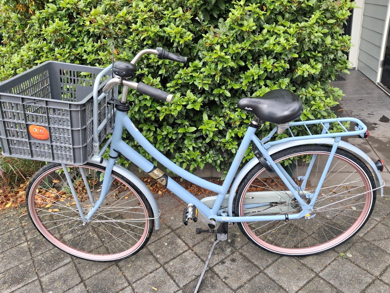 Sparta transportfiets damesfiets lichtblauw met mand, Ophalen, Terugtraprem, Sparta, Versnellingen