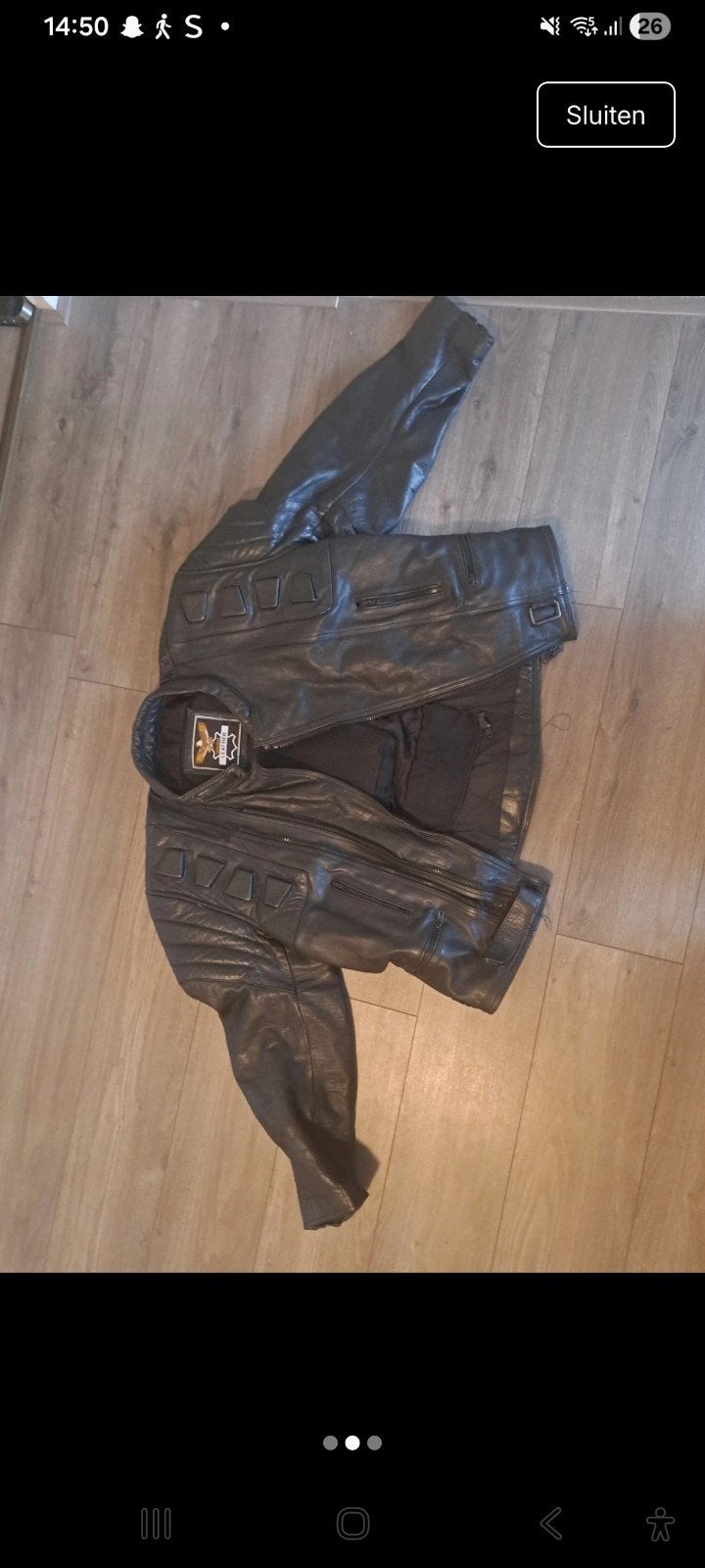Mooie Genuine Leather motorjas - Maat 4XL, Ophalen of Verzenden, Gedragen, Genuine Leather
