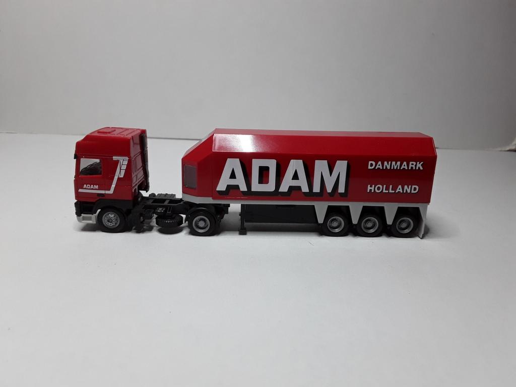 HERPA DAF 95-500 SSC  ADAM GLASTRANSPORT, Ophalen of Verzenden, Bus of Vrachtwagen, Herpa