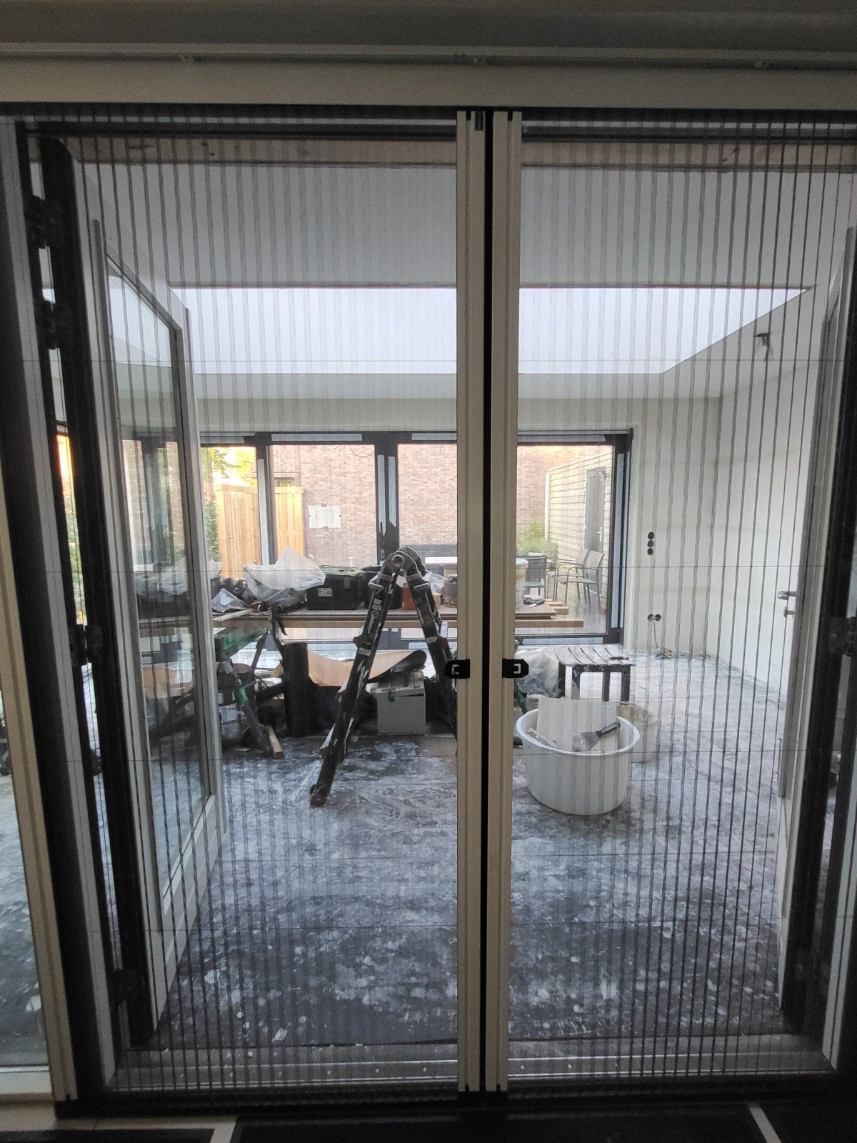 Dubbele plissé hordeur Hamstra, Ophalen, Zo goed als nieuw, Hordeur, 200 tot 215 cm