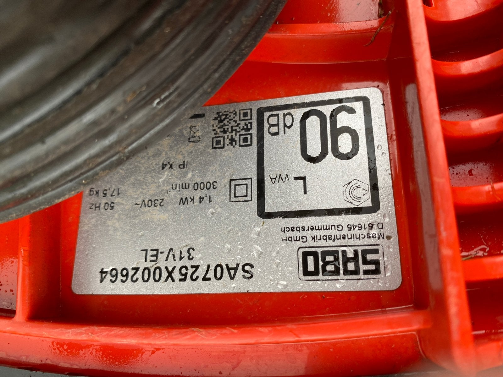 Sabo 31V-EL Elektrische Grasmaaier met Opvangzak, Tuin en Terras, Grasmaaiers, Ophalen, Cirkelmaaier, Gebruikt, Elektrische grasmaaier