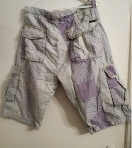 nog nieuw cargo Korte broek grijs paars CARS ruiten XL, Ophalen of Verzenden, Nieuw, Maat 56/58 (XL), Grijs