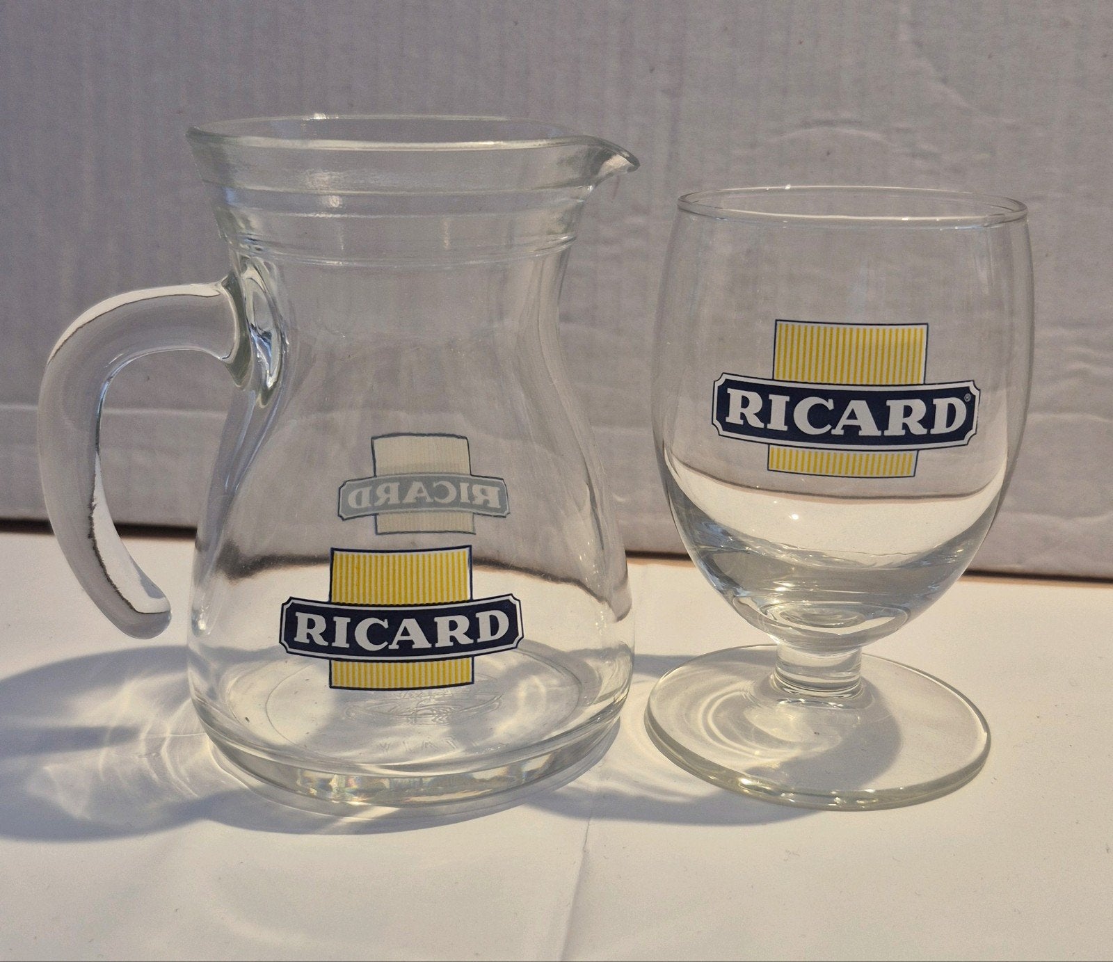 Ricard setje (M), Ophalen of Verzenden, Zo goed als nieuw, Borrel- of Shotglas
