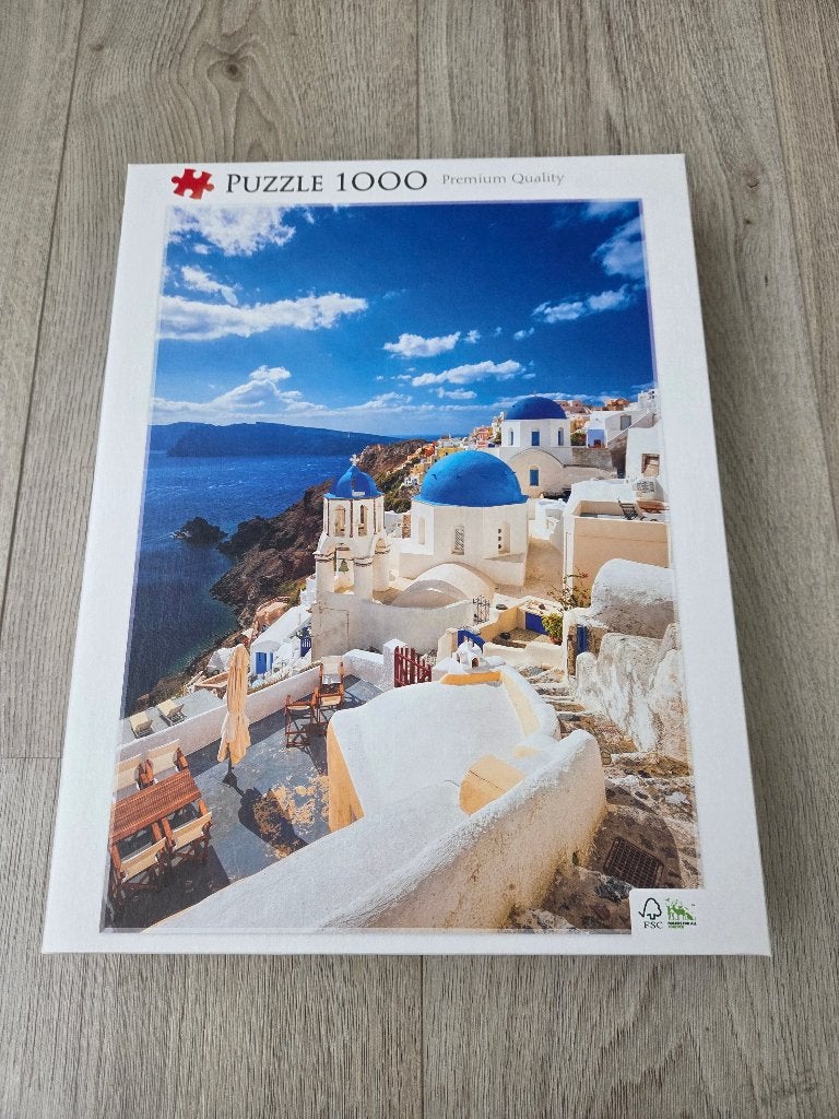 Trefl Santorini puzzel, Ophalen, 500 t/m 1500 stukjes, Zo goed als nieuw, Legpuzzel