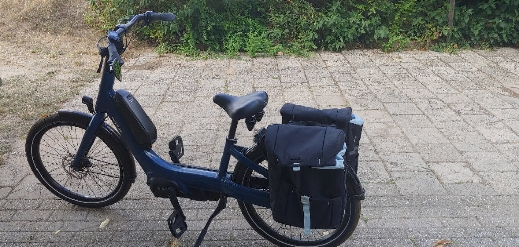 Electrische fiets met lage instap, Fietsen en Brommers, Ophalen, Versnellingen, Zo goed als nieuw, Minder dan 47 cm