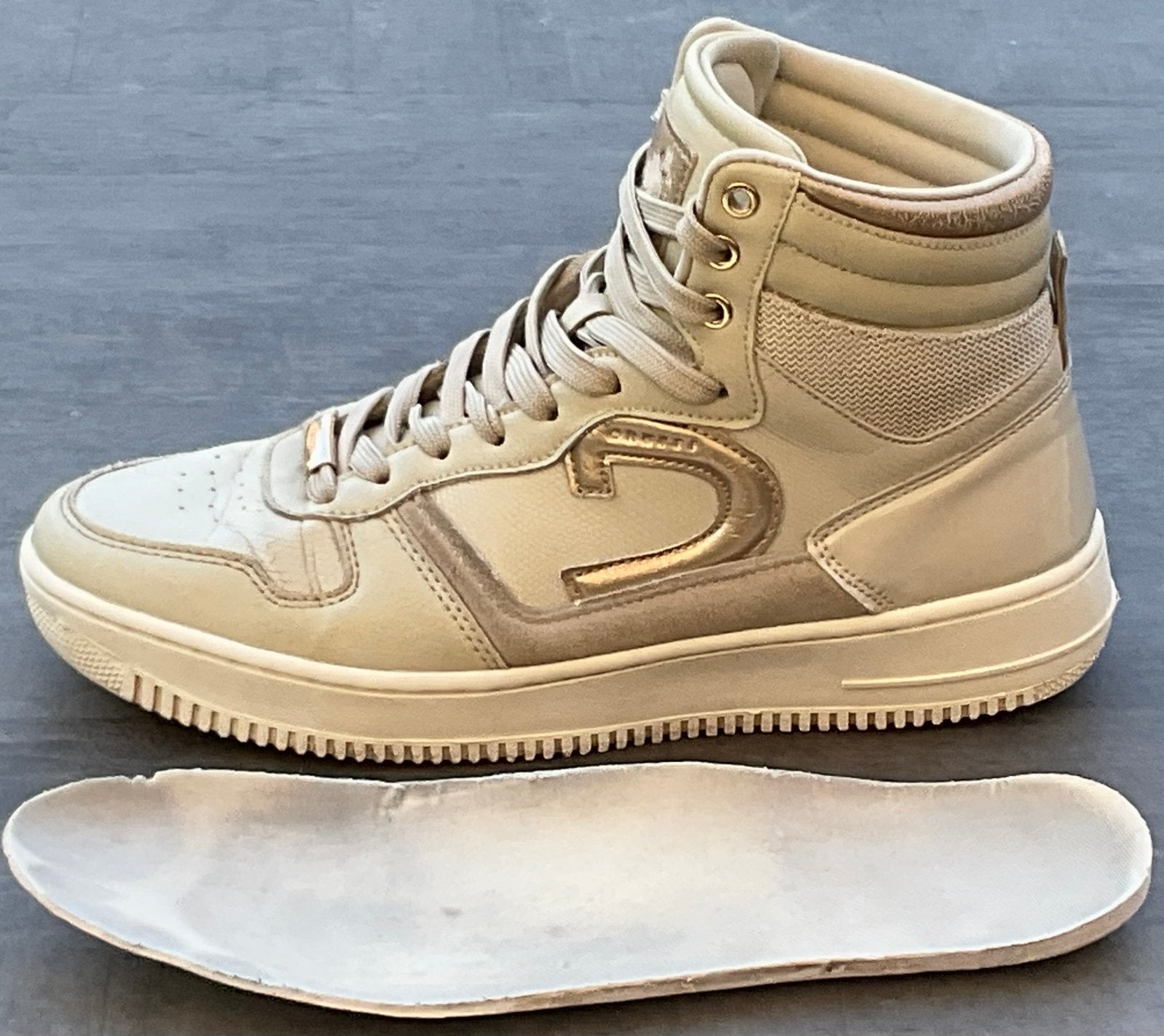 Cruyff hoge sneakers (maat 41, licht groen/beige), Beige, Ophalen of Verzenden, Sneakers of Gympen, Zo goed als nieuw
