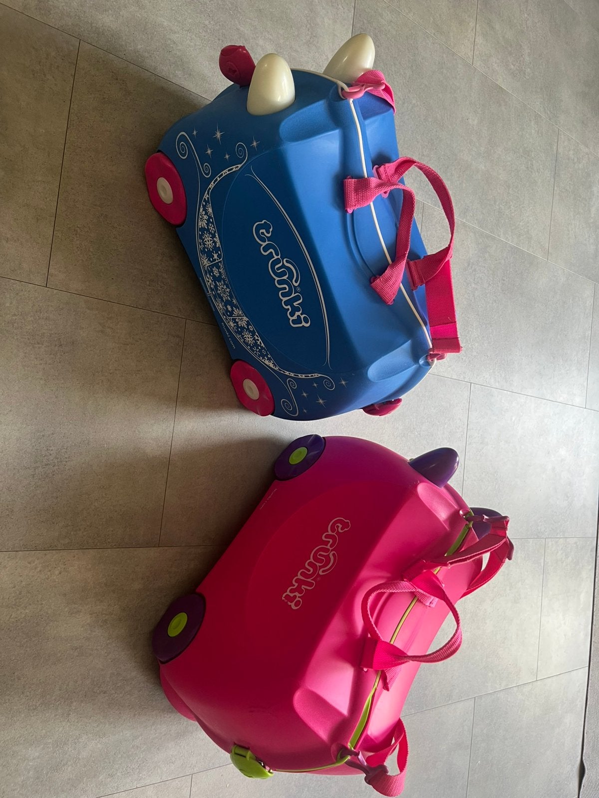 2x Trunki koffertje, Sieraden, Tassen en Uiterlijk, Hard kunststof, Minder dan 50 cm, Zo goed als nieuw, Minder dan 35 cm