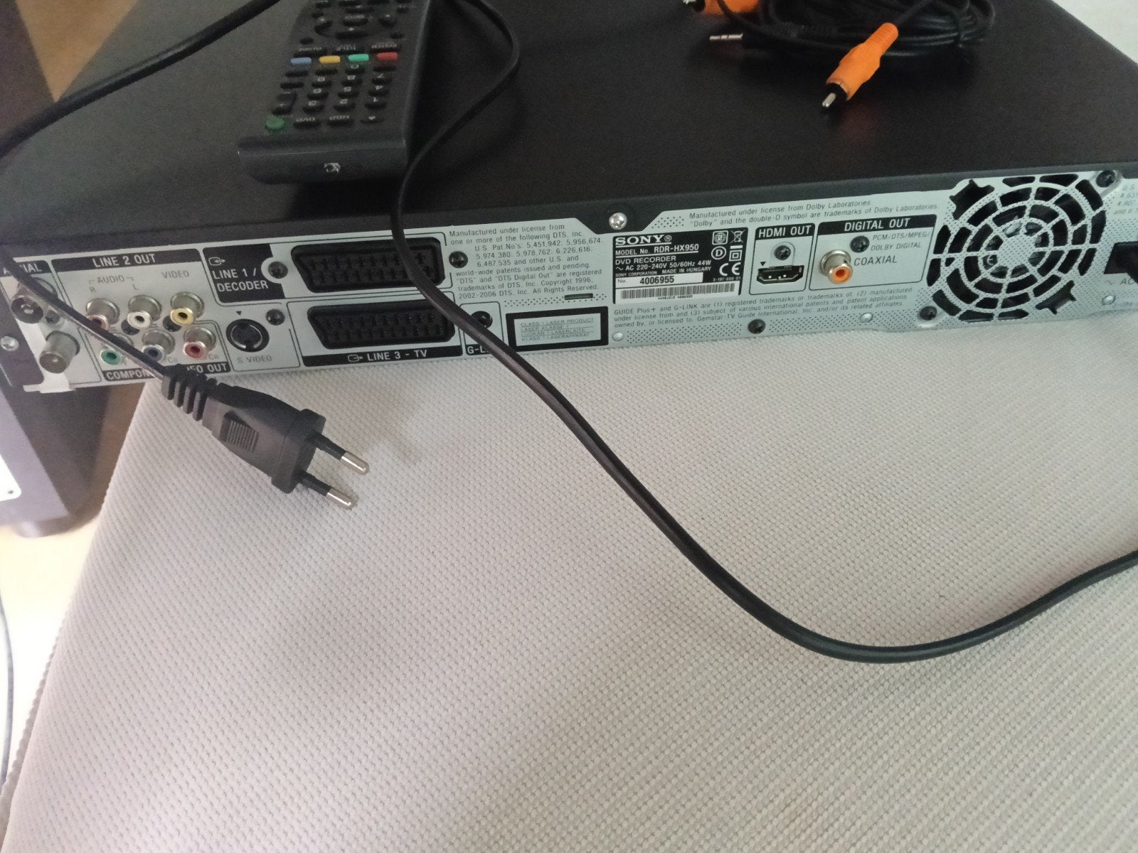 Sony RDR-HX850 DVD/HDD-recorder (160GB) – HDMI 1080p, Ophalen, Zo goed als nieuw, Sony