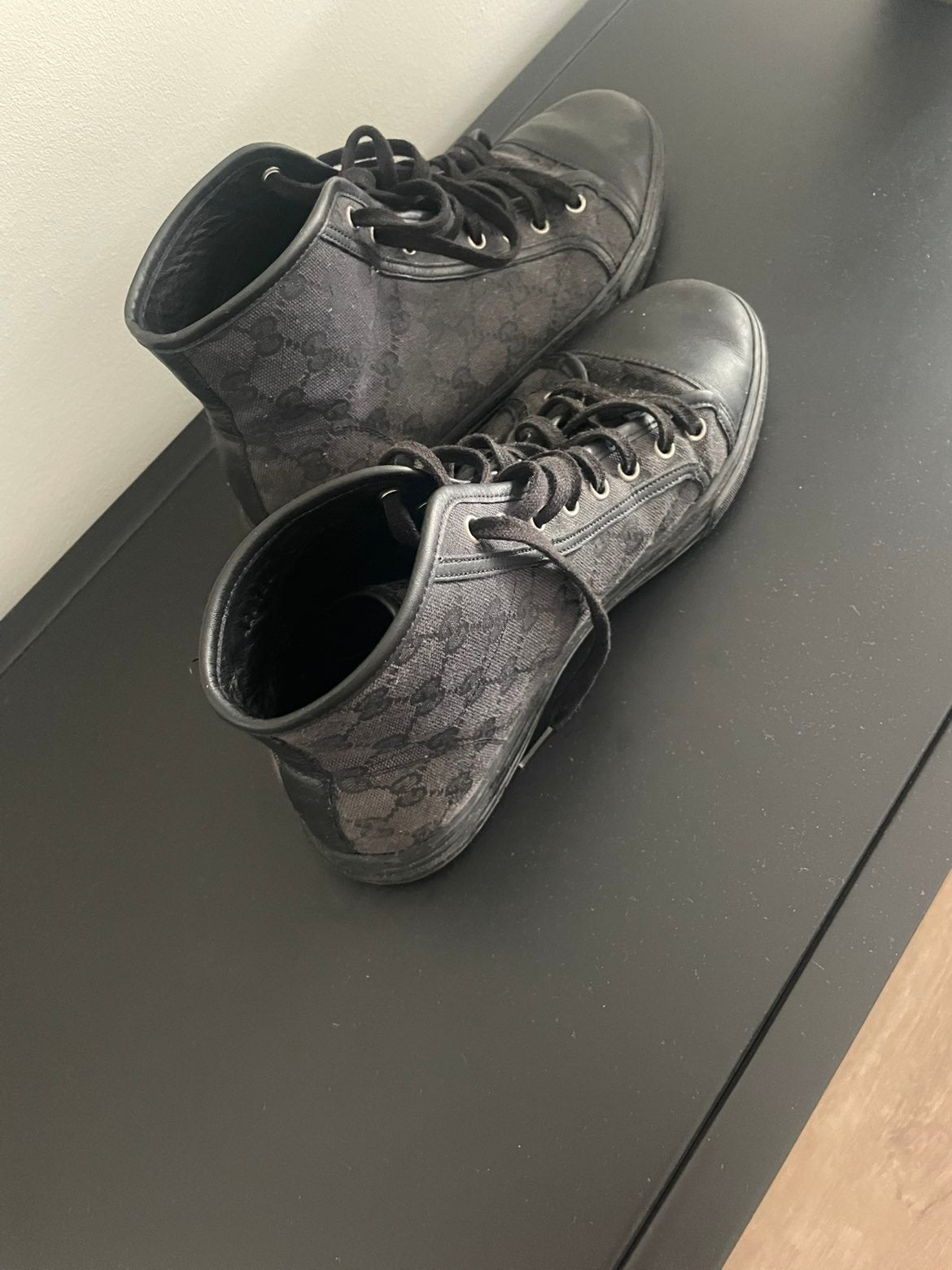 Originele Gucci High-Top Sneakers voor Heren - Maat 43, Kleding | Heren, Schoenen, Zwart, Ophalen of Verzenden, Zo goed als nieuw