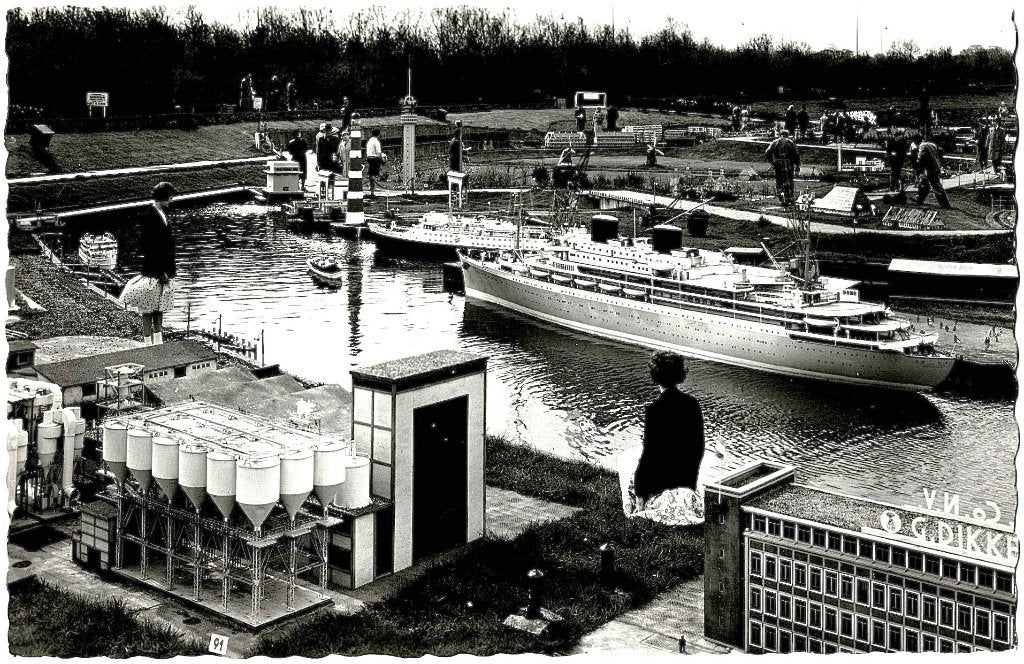 Den haag 114, madurodam haven, gelopen 1961, richtprijs 3,50, Verzenden, 1960 tot 1980, Gelopen, Zuid-Holland