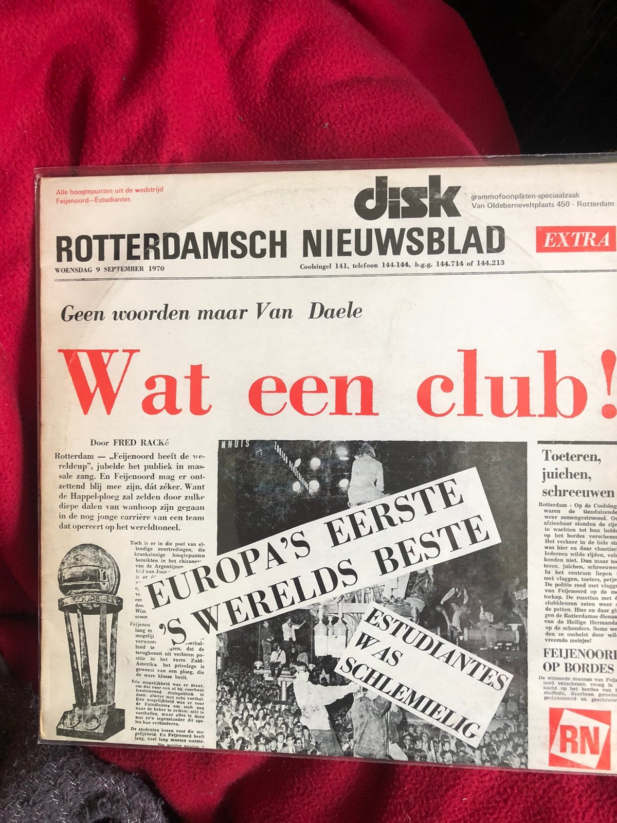 Feyenoord wereld cup Lp1970, Ophalen of Verzenden, Zo goed als nieuw, Feyenoord