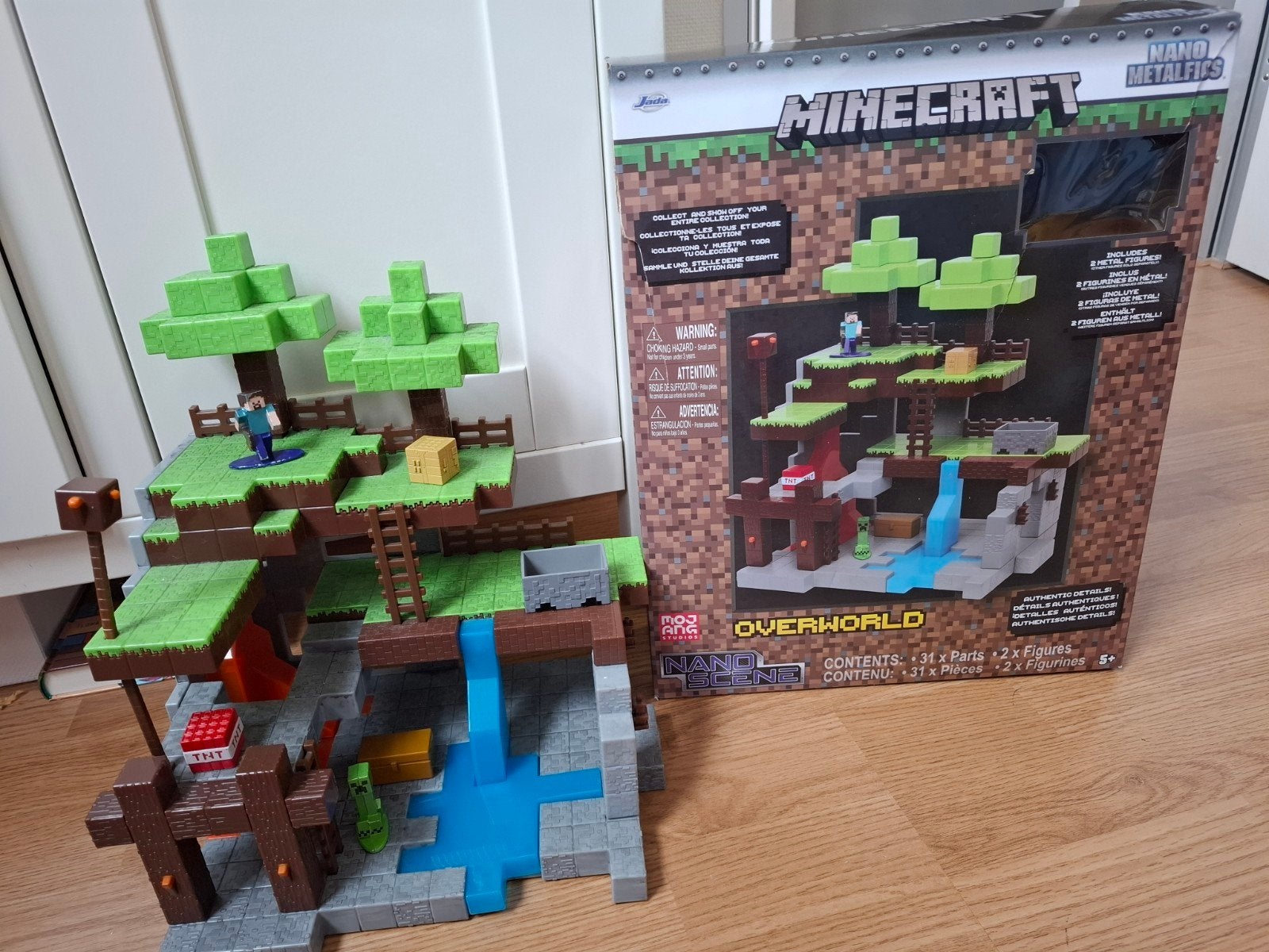 Minecraft poppetjes (20) en speelhuis Overworld, Ophalen, Gebruikt