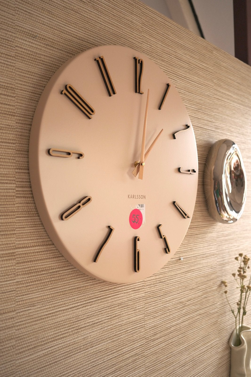 Nieuw Karlsson wandklok Esmerado (Ø40 cm) - beige/zand, Ophalen, Wandklok, Stil uurwerk, Analoog