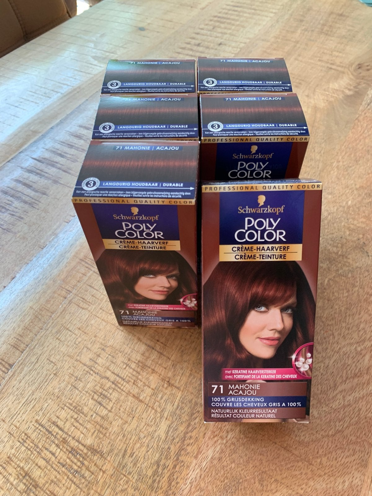 Schwarzkopf Poly Color Crème-Haarverf 71 Mahonie Acajou, Ophalen of Verzenden, Nieuw, Overige typen