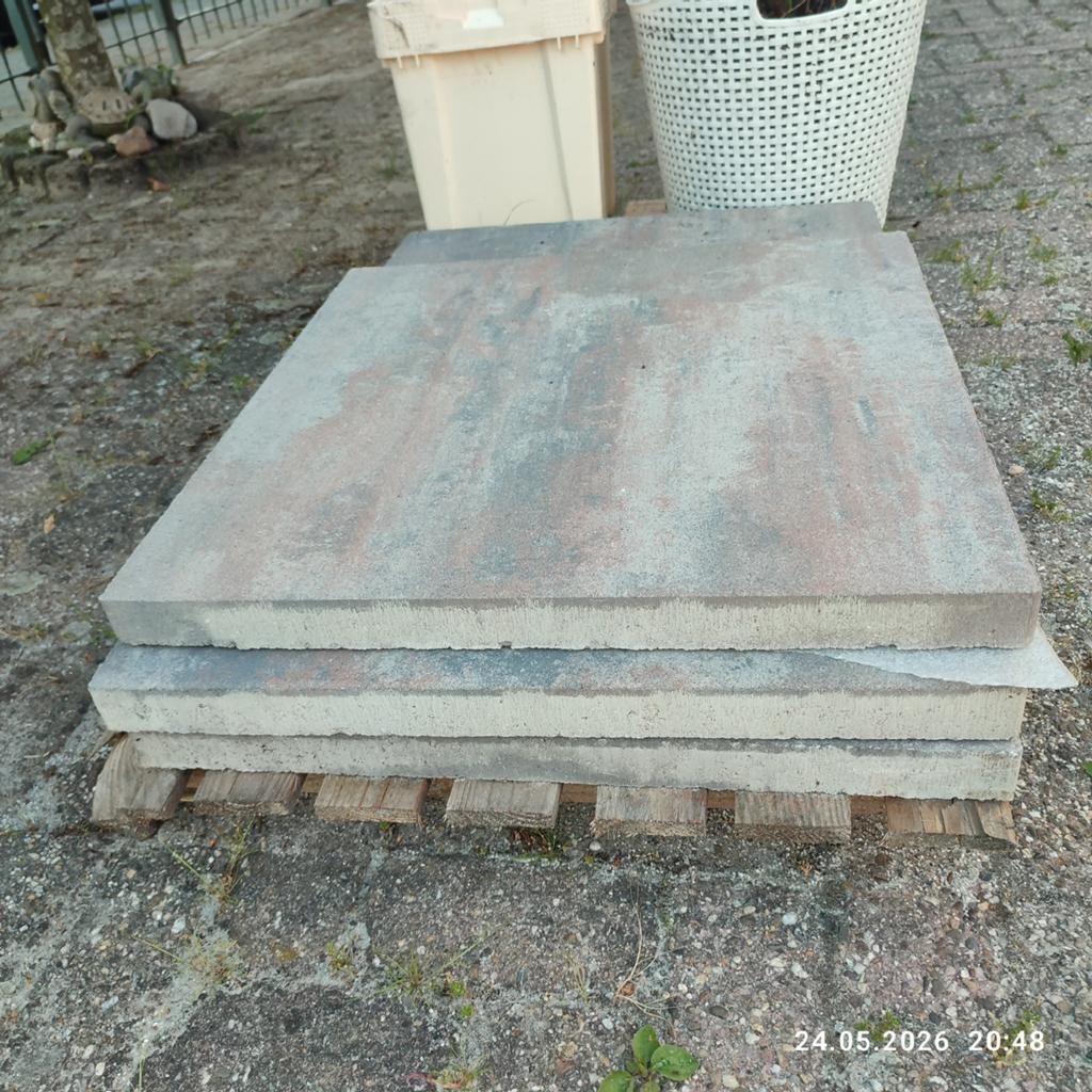 Design square tricolore betontegels 60x60x4 cm, 60 cm of meer, Nieuw, Ophalen of Verzenden, Minder dan 5 m²