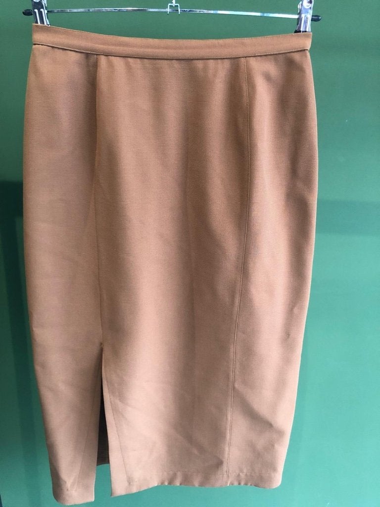 THIERRY MUGLER rok, Kleding | Dames, Maat 38/40 (M), Bruin, Ophalen of Verzenden, Zo goed als nieuw