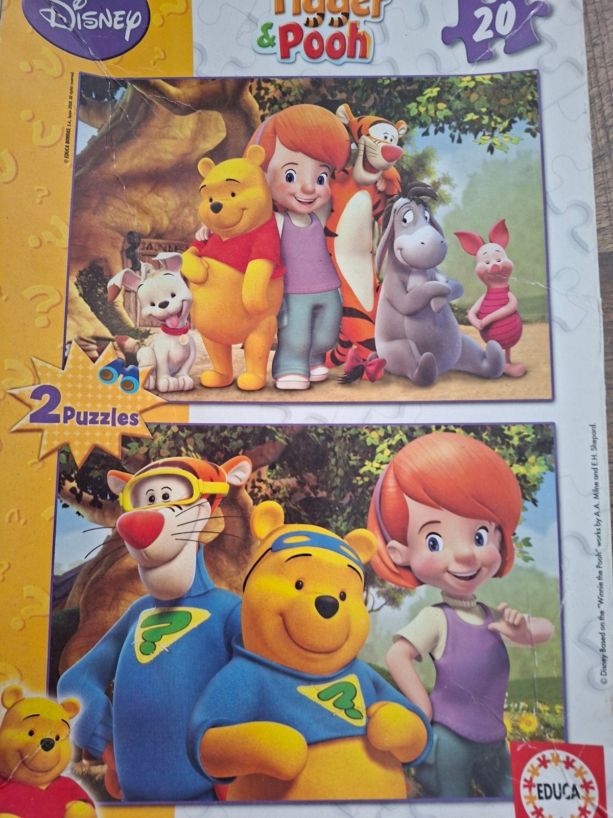 2 leuke Winnie de Pooh puzzels van 20 stukjes, Ophalen