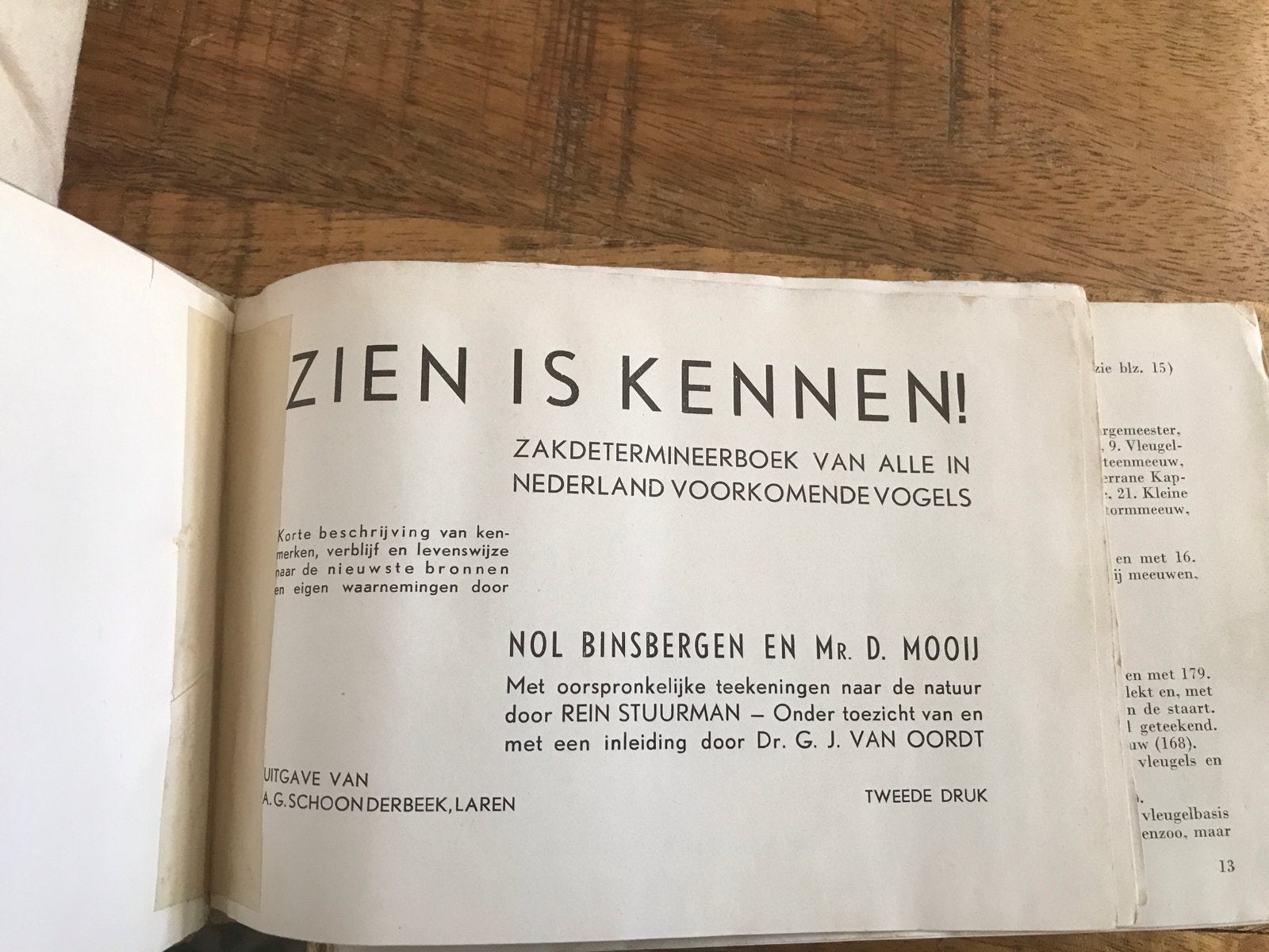 Zien is Kennen! Zakdetermineerboek Vogels 2e druk (1938), Boeken, Ophalen of Verzenden, Gelezen, Vogels