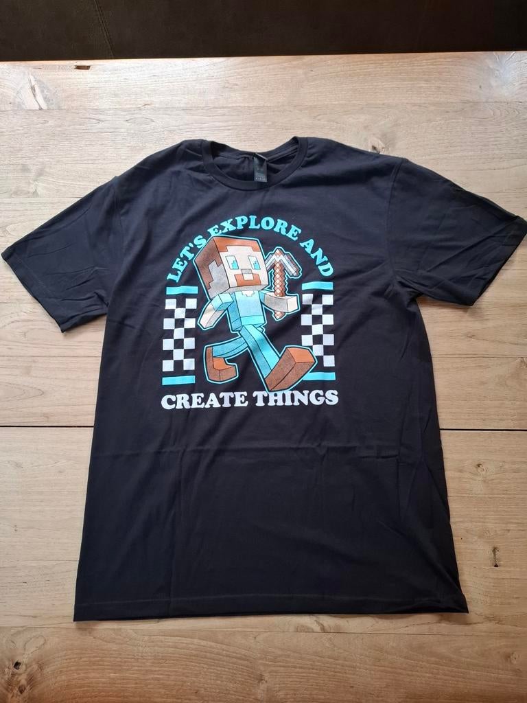 Zwart Qwertee T-shirt Block Guy (Minecraft) maat M nieuw, Kleding | Heren, T-shirts, Maat 48/50 (M), Zwart, Nieuw, Ophalen of Verzenden
