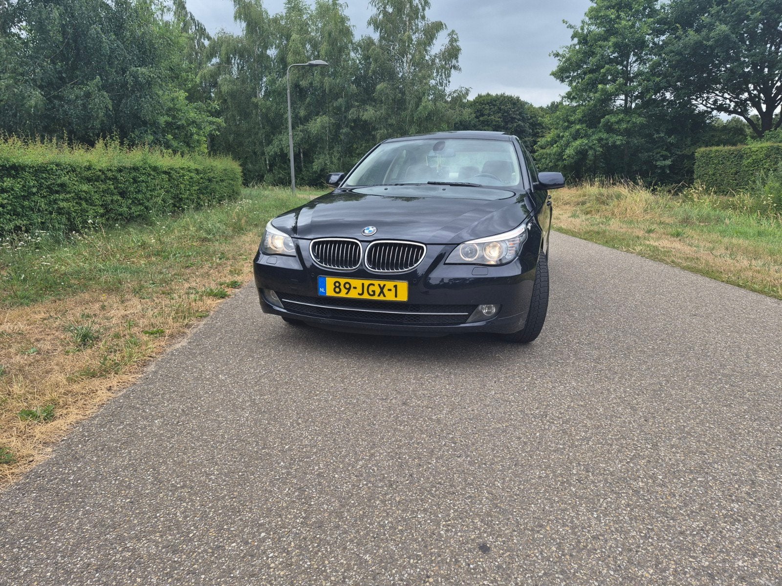 BMW 5-Serie 2.0 520I AUT 2009 Blauw, Auto's, Automaat, Achterwielaandrijving, 4 cilinders, Blauw