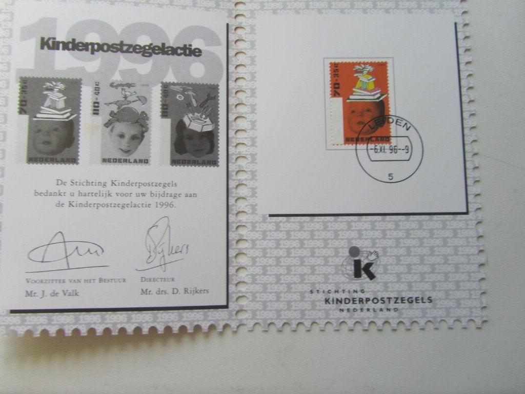 kinderpostzegels  1996  beperkte oplage, Ophalen of Verzenden, Gestempeld