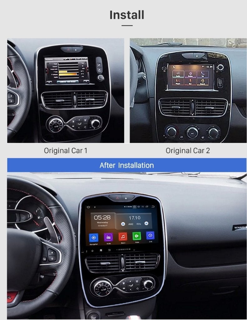 navigatie Renault Clio 2013-2016 android 15 carplay usb, Auto diversen, Autoradio's, Oberonweg 262 3208pg, Nieuw, Ophalen of Verzenden