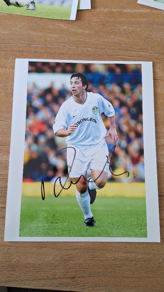 Foto 20x25 cm met handtekening; Robbie Fowler # Leeds United, Ophalen of Verzenden, Nieuw, Buitenlandse clubs, Overige typen