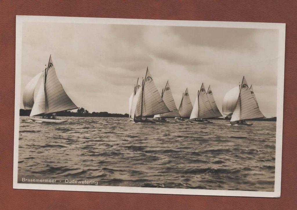 Brasemermeer -  Oudewetering (Zeilboten) - 1934 (p. Haarl.m), Verzamelen, Ansichtkaarten | Nederland, Ophalen of Verzenden, 1920 tot 1940