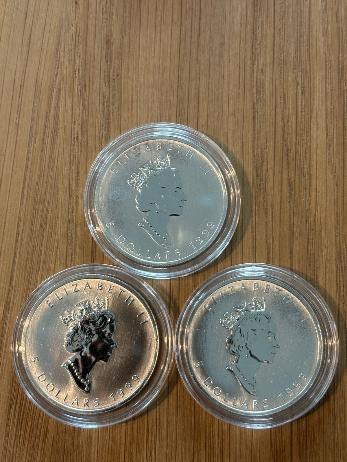 Maple leaf 1999 zilver 1 ounce in capsule, Ophalen of Verzenden, Zilver