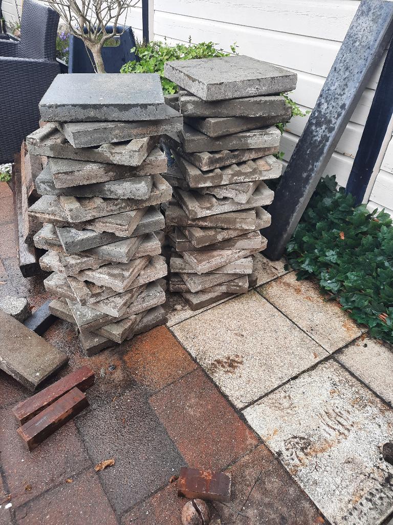 tegels, Tuin en Terras, Gebruikt, Ophalen of Verzenden, Minder dan 5 m², Beton